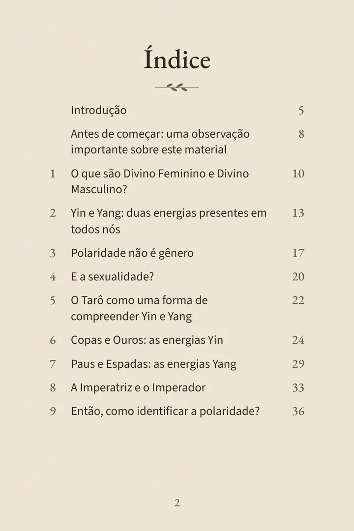 Página 2 do e-book: O índice