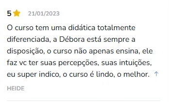 Avaliação de aluno na Hotmart