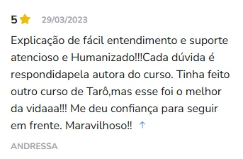 Avaliação de aluno na Hotmart