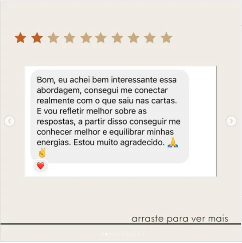 Depoimento de Amanda no Instagram