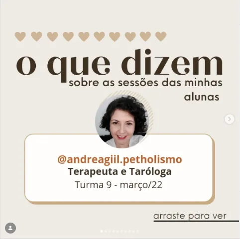 Depoimento de Andrea no Instagram