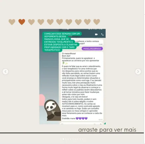 Depoimento de Babi no Instagram