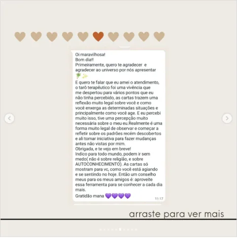 Depoimento de Babi no Instagram