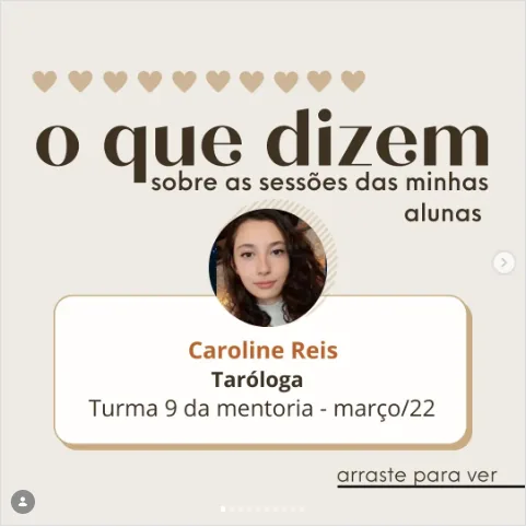 Depoimento de Carol no Instagram