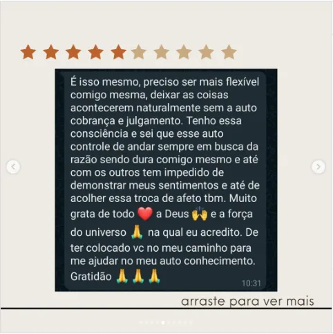 Depoimento de Ingrid no Instagram