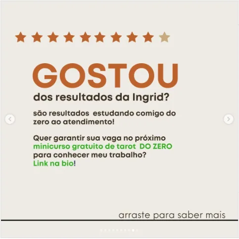 Depoimento de Ingrid no Instagram