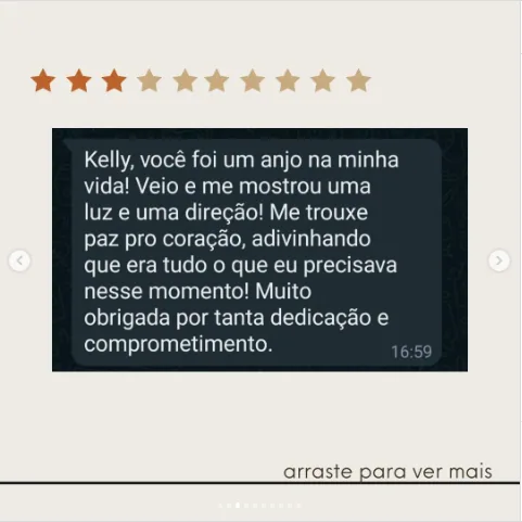 Depoimento de Kelly no Instagram