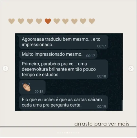 Depoimento de Mari no Instagram
