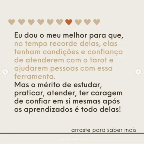 Depoimento de Rari no Instagram