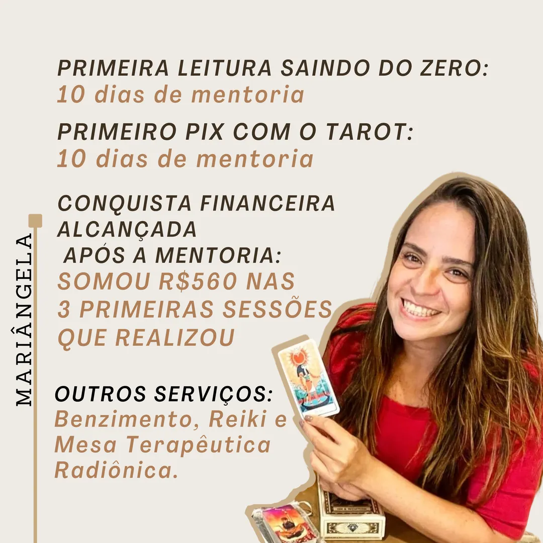 Resultado de aluno do curso de Tarot da Débora