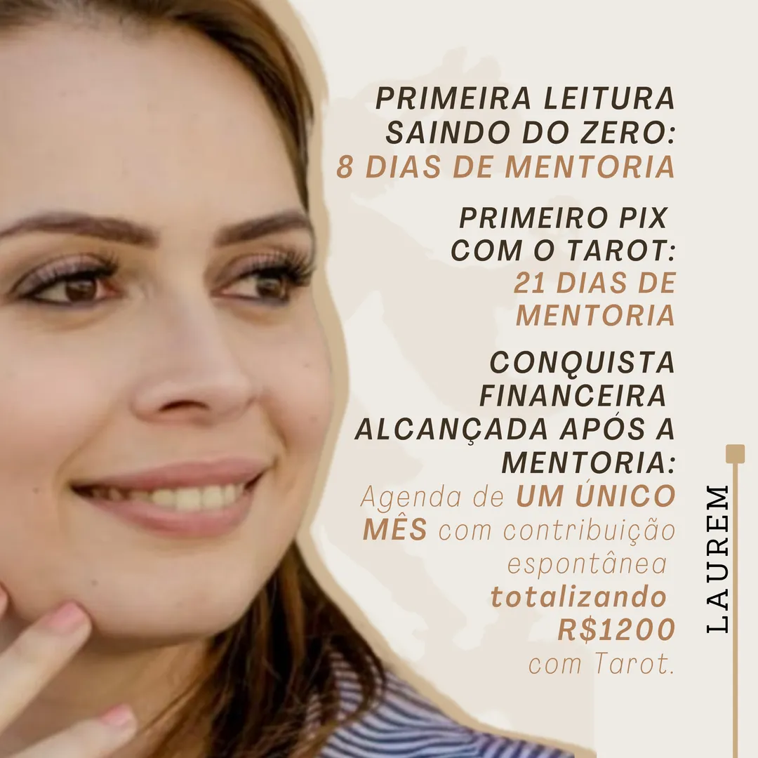 Resultado de aluno do curso de Tarot da Débora