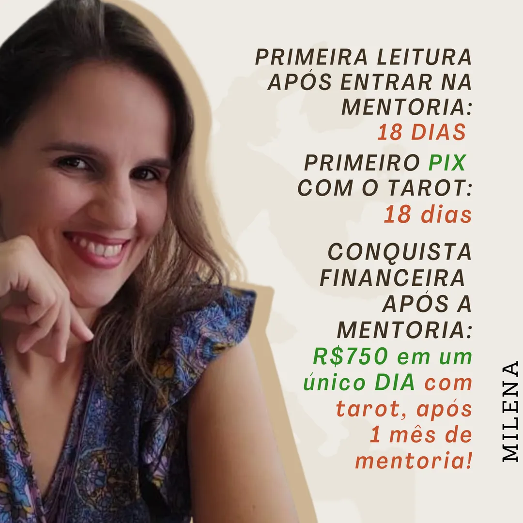 Resultado de aluno do curso de Tarot da Débora